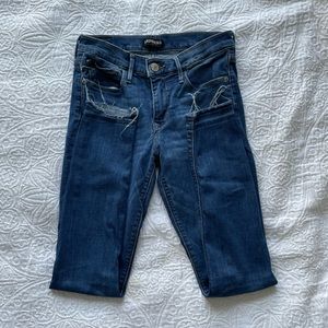 Express ankle length mid rise jeans